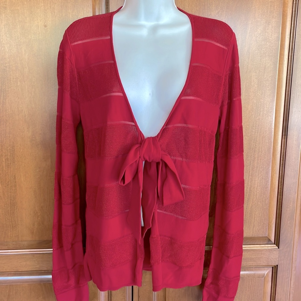 ARMANI COLLEZIONE Red cardigan, Made in Italy 🇮🇹 Size 6